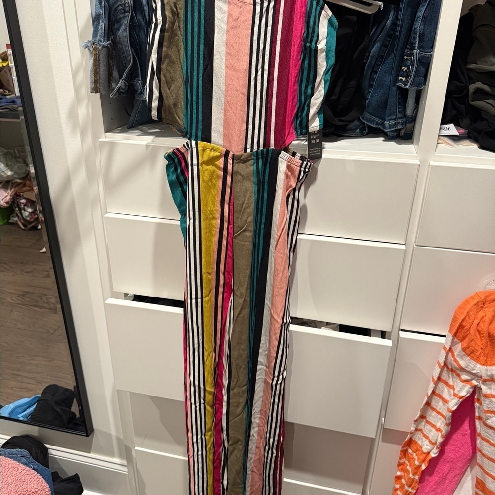 Express Multicolor Striped Jumpsuit